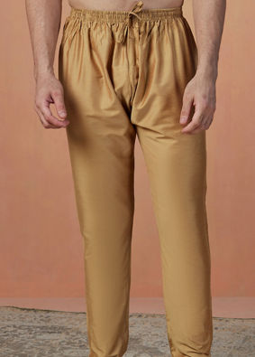 Feroze Kurta Pajama With Golden Motif image number 3